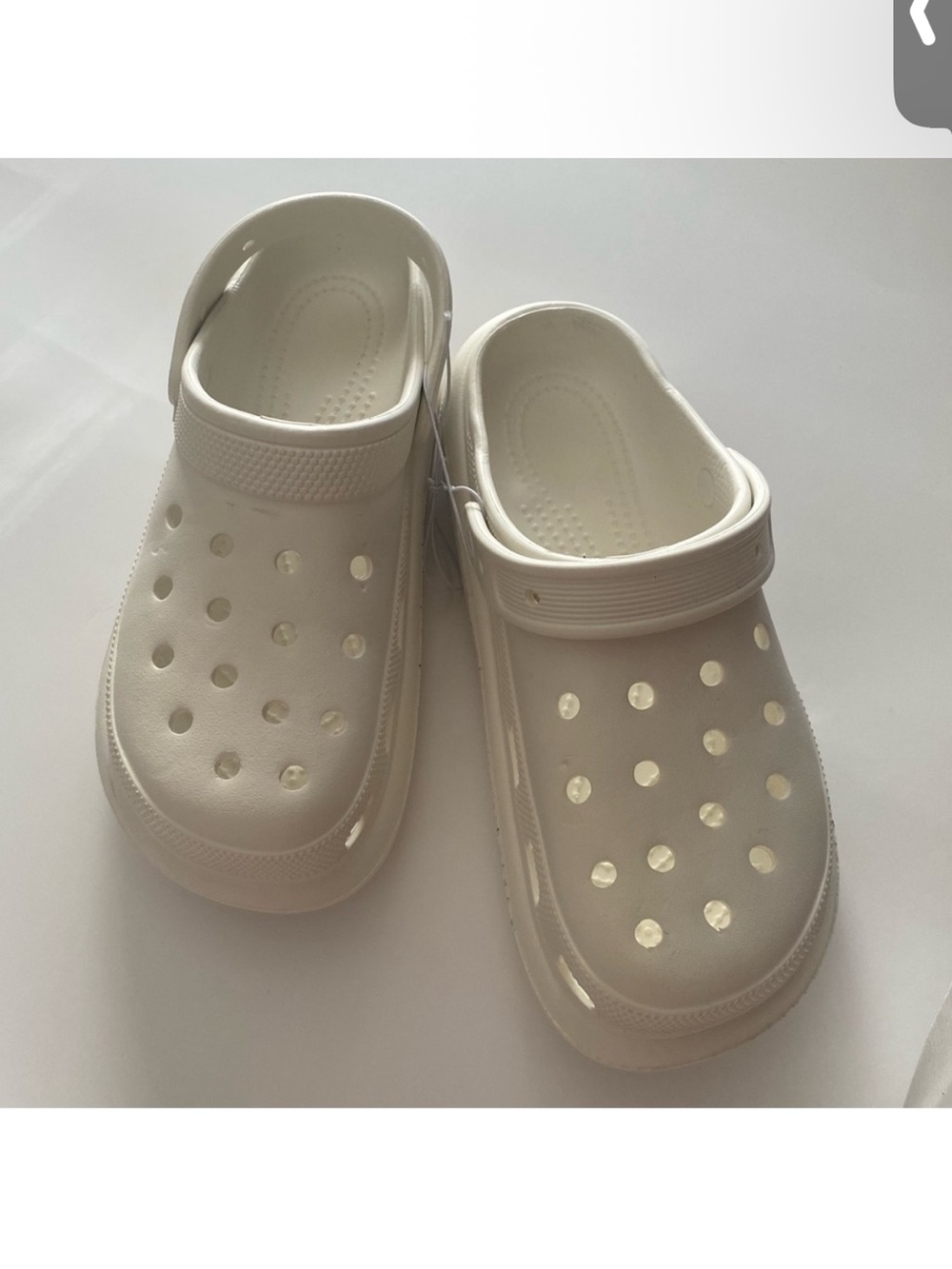 White Slip-On Clog Sandals